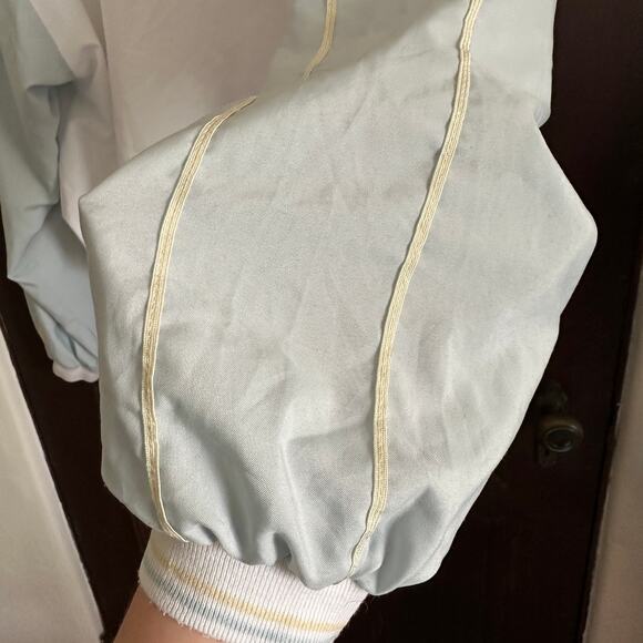 MARCIA | 80s Vintage Pastel Windbreaker \ Full Zip Granny Windbreaker | Large - Picture 5 of 8